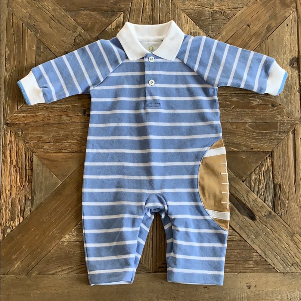 Florence Eiseman Blue Striped Longall w/ Football